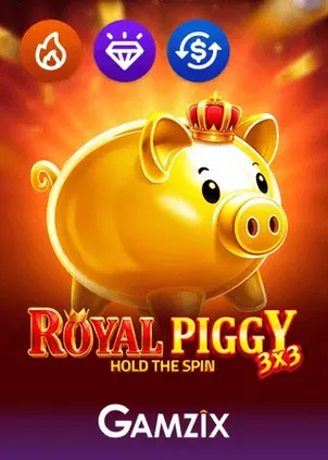 3x3 Royal Piggy Hold the Spin pokie by Gamzix at Rainbet