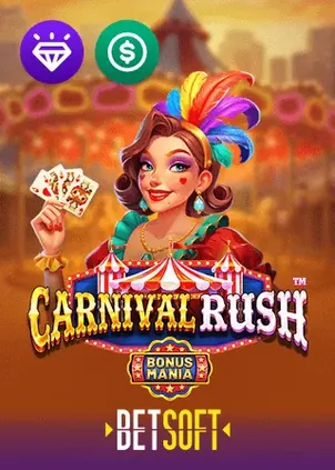 Carnival Rush pokie by Betsoft at Rainbet